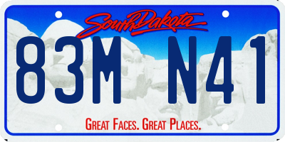 SD license plate 83MN41