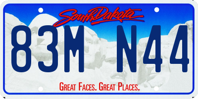 SD license plate 83MN44