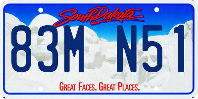 SD license plate 83MN51
