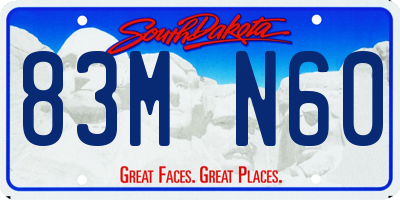 SD license plate 83MN60
