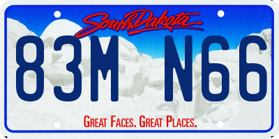 SD license plate 83MN66