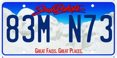 SD license plate 83MN73