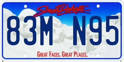 SD license plate 83MN95