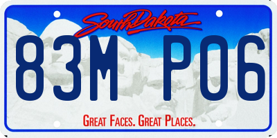 SD license plate 83MP06