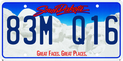 SD license plate 83MQ16