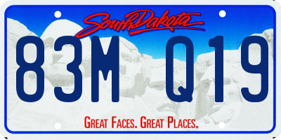 SD license plate 83MQ19