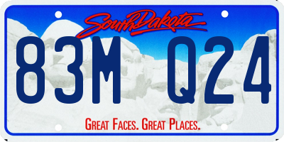 SD license plate 83MQ24