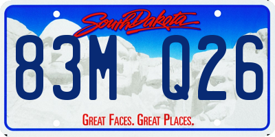 SD license plate 83MQ26