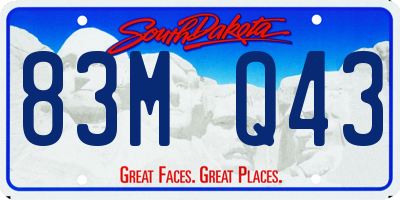SD license plate 83MQ43