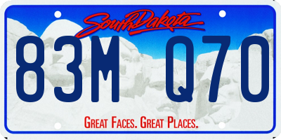 SD license plate 83MQ70