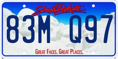 SD license plate 83MQ97