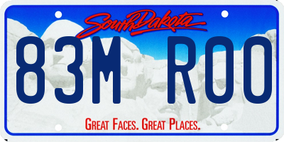 SD license plate 83MR00