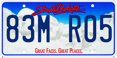 SD license plate 83MR05
