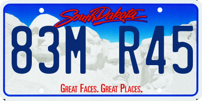 SD license plate 83MR45