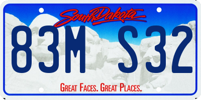 SD license plate 83MS32