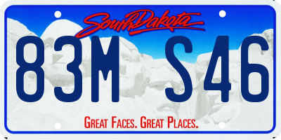 SD license plate 83MS46