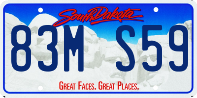 SD license plate 83MS59