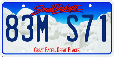 SD license plate 83MS71