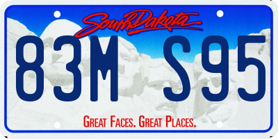 SD license plate 83MS95