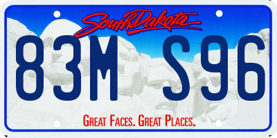 SD license plate 83MS96