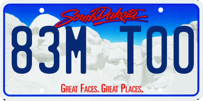 SD license plate 83MT00
