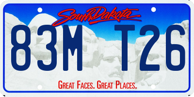 SD license plate 83MT26