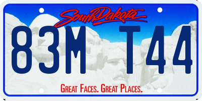 SD license plate 83MT44