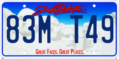 SD license plate 83MT49