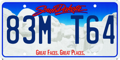 SD license plate 83MT64