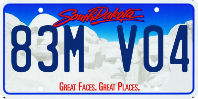 SD license plate 83MV04