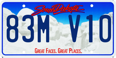 SD license plate 83MV10