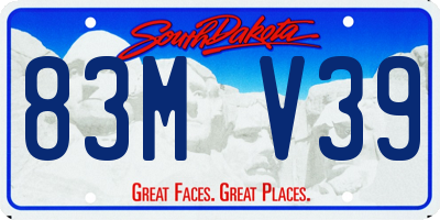 SD license plate 83MV39