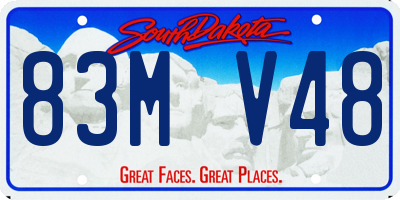 SD license plate 83MV48
