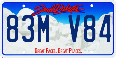 SD license plate 83MV84