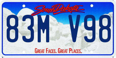 SD license plate 83MV98