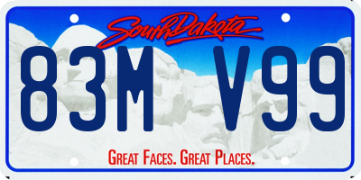 SD license plate 83MV99