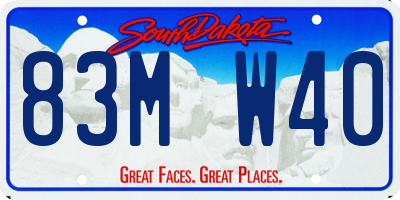 SD license plate 83MW40