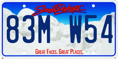 SD license plate 83MW54
