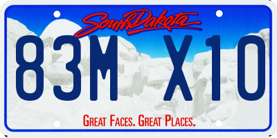 SD license plate 83MX10