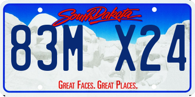 SD license plate 83MX24