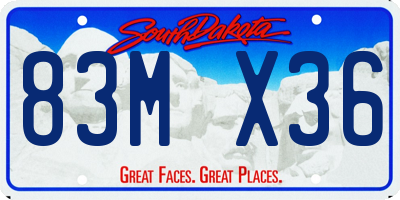 SD license plate 83MX36
