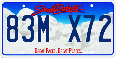 SD license plate 83MX72