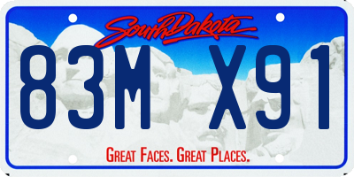 SD license plate 83MX91