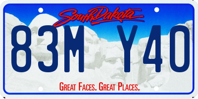 SD license plate 83MY40