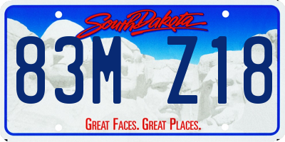 SD license plate 83MZ18