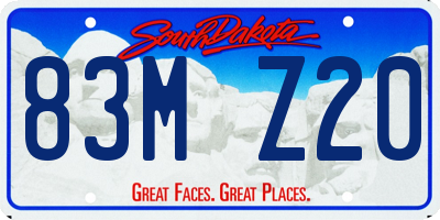 SD license plate 83MZ20