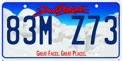 SD license plate 83MZ73