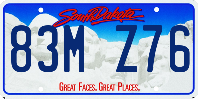 SD license plate 83MZ76