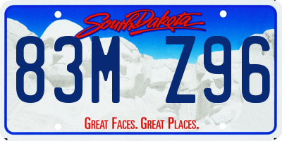 SD license plate 83MZ96