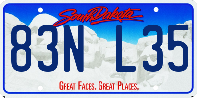 SD license plate 83NL35